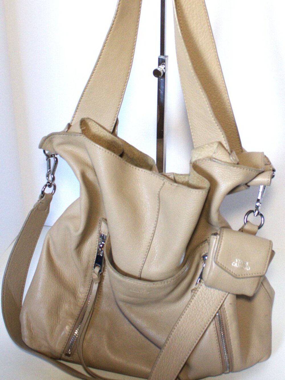 Vince Camuto, Mekhi Super Slouchy Tote with Crossbody Strap, Silver Hardware